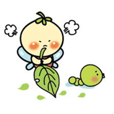 baby butterfly 'momo' sticker #7231775