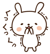 Cute selfish rabbit sticker #7232488