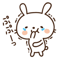 Cute selfish rabbit sticker #7232489