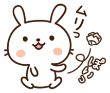 Cute selfish rabbit sticker #7232496