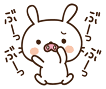 Cute selfish rabbit sticker #7232498