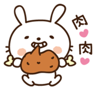 Cute selfish rabbit sticker #7232500