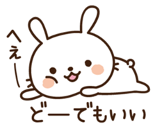 Cute selfish rabbit sticker #7232505