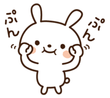 Cute selfish rabbit sticker #7232516