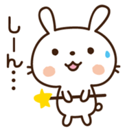 Cute selfish rabbit sticker #7232521