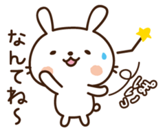 Cute selfish rabbit sticker #7232522
