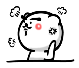 Bear of Eyebrows 0 sticker #7233016