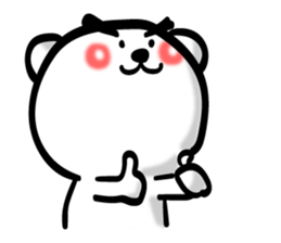 Bear of Eyebrows 0 sticker #7233029