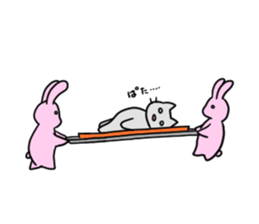 Kani & Kissa of poor health 2 sticker #7233777