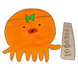 Octopus and cat. sticker #7234171