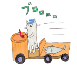 Octopus and cat. sticker #7234173