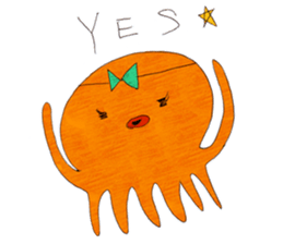 Octopus and cat. sticker #7234177