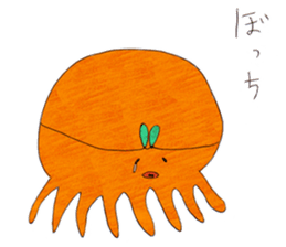Octopus and cat. sticker #7234180