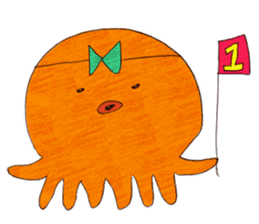 Octopus and cat. sticker #7234185