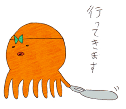 Octopus and cat. sticker #7234186