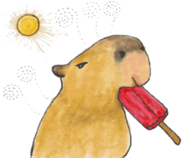 Sweet Capybara sticker #7234969