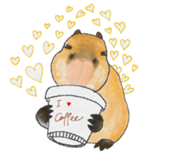 Sweet Capybara sticker #7234979