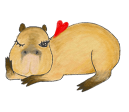 Sweet Capybara sticker #7234990