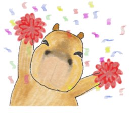 Sweet Capybara sticker #7234992