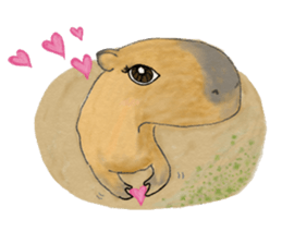 Sweet Capybara sticker #7234996