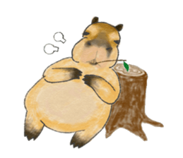 Sweet Capybara sticker #7234997