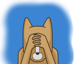 The Poker face Dog sticker #7235184