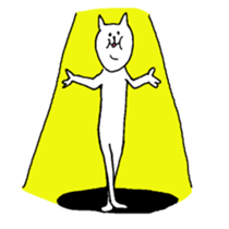 cat old looking face sticker #7235776