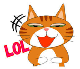 ugly orange tabby sticker #7236011