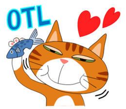 ugly orange tabby sticker #7236015