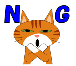 ugly orange tabby sticker #7236020