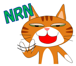 ugly orange tabby sticker #7236021