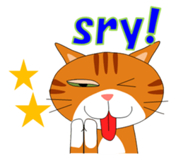 ugly orange tabby sticker #7236023