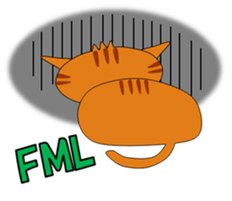 ugly orange tabby sticker #7236027