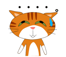 ugly orange tabby sticker #7236028