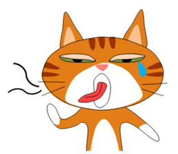 ugly orange tabby sticker #7236030