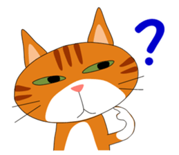 ugly orange tabby sticker #7236032