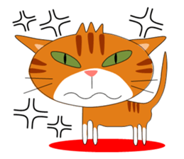 ugly orange tabby sticker #7236034