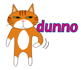 ugly orange tabby sticker #7236037