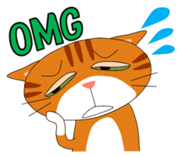 ugly orange tabby sticker #7236041