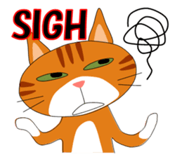 ugly orange tabby sticker #7236043