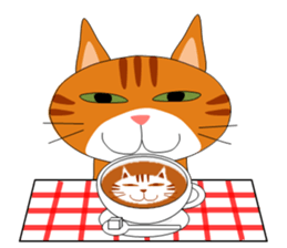 ugly orange tabby sticker #7236045