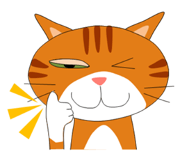 ugly orange tabby sticker #7236046