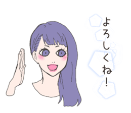 Cute sticker for women. sticker #7237449