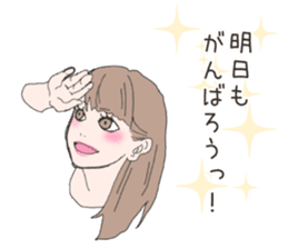 Cute sticker for women. sticker #7237454