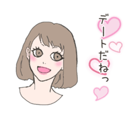 Cute sticker for women. sticker #7237459