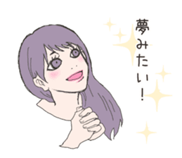 Cute sticker for women. sticker #7237462