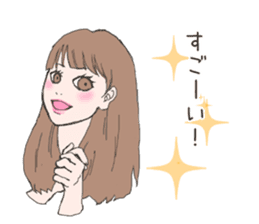 Cute sticker for women. sticker #7237466