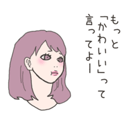 Cute sticker for women. sticker #7237470