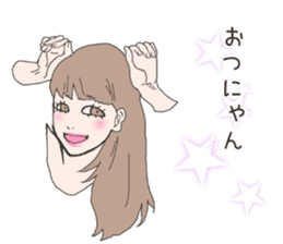 Cute sticker for women. sticker #7237484