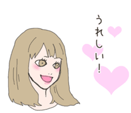 Cute sticker for women. sticker #7237487